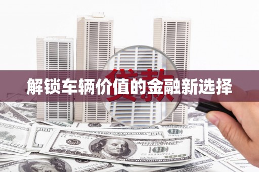 称多解锁车辆价值的金融新选择