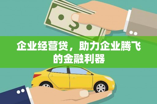 称多企业经营贷，助力企业腾飞的金融利器