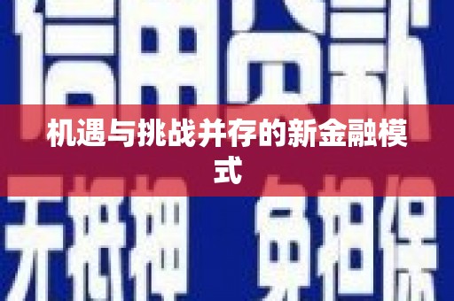 称多机遇与挑战并存的新金融模式