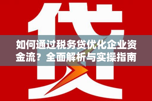 称多如何通过税务贷优化企业资金流？全面解析与实操指南