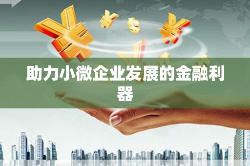 称多助力小微企业发展的金融利器