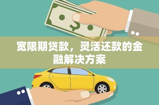 称多宽限期贷款，灵活还款的金融解决方案