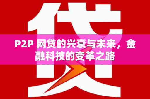 称多P2P 网贷的兴衰与未来，金融科技的变革之路