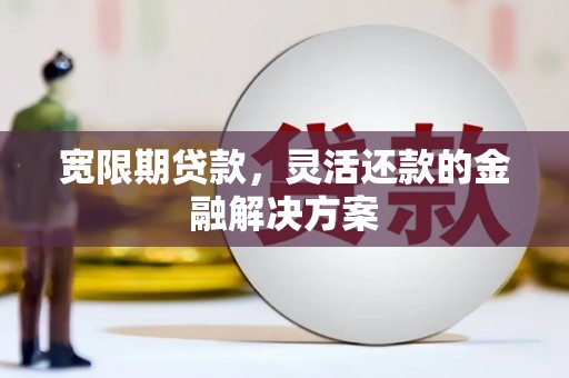 称多宽限期贷款，灵活还款的金融解决方案