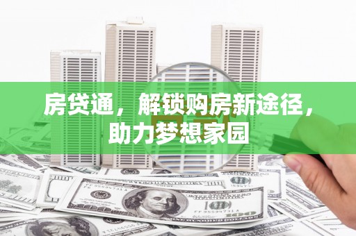称多房贷通，解锁购房新途径，助力梦想家园