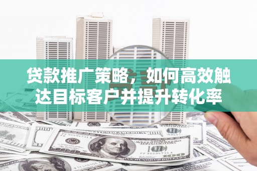 称多贷款推广策略，如何高效触达目标客户并提升转化率