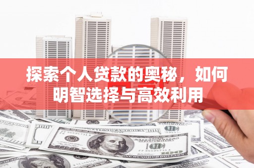 称多探索个人贷款的奥秘，如何明智选择与高效利用