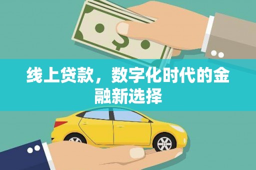 称多线上贷款，数字化时代的金融新选择