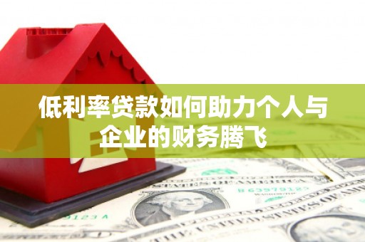 称多低利率贷款如何助力个人与企业的财务腾飞