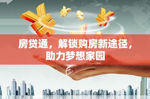称多房贷通，解锁购房新途径，助力梦想家园