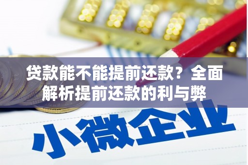 称多贷款能不能提前还款？全面解析提前还款的利与弊