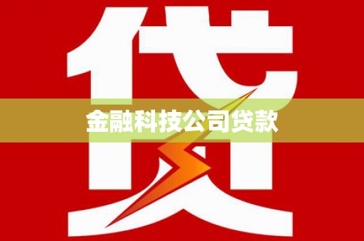 称多金融科技公司贷款