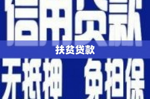 称多扶贫贷款