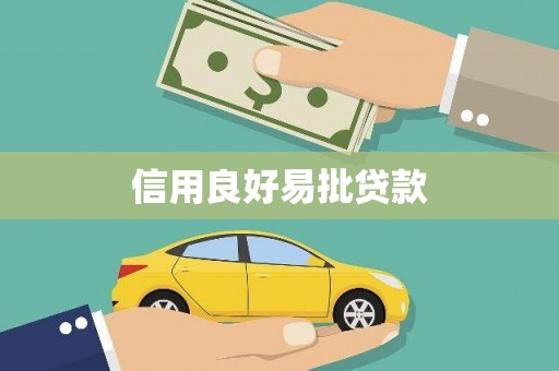 称多信用良好易批贷款